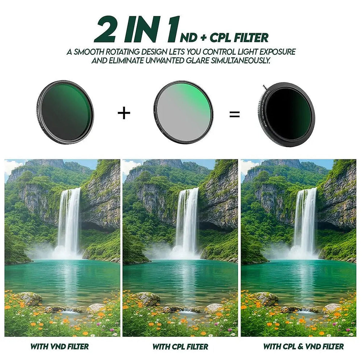 HIFFIN Elite 82mm Variable ND and CPL 2-in-1 Filter — product details 1