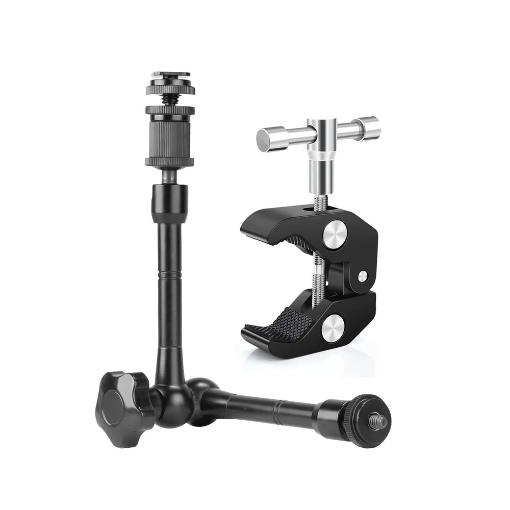 HIFFIN HF-17 articulating magic arm with super clamp for camera, monitor, microphone and LED light mounting