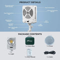 HIFFIN HF-250 250W Bowens mount studio LED light showing controls and kit contents