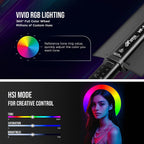 Hiffin HF-550 RGB LED wand with 24 FX lighting effects and 4000mAh rechargeable battery