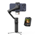 Hohem iSteady V3 Ultra Shadow Black phone gimbal on integrated tripod with remote control