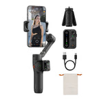 Hohem iSteady X3 SE black with removable remote cable tripod and carry pouch