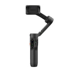 Hohem iSteady X3 SE black smartphone gimbal unfolded front controls and phone mount