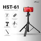 HIFFIN HST-61 63 Selfie Stick Tripod with Wireless Remote HIFFIN