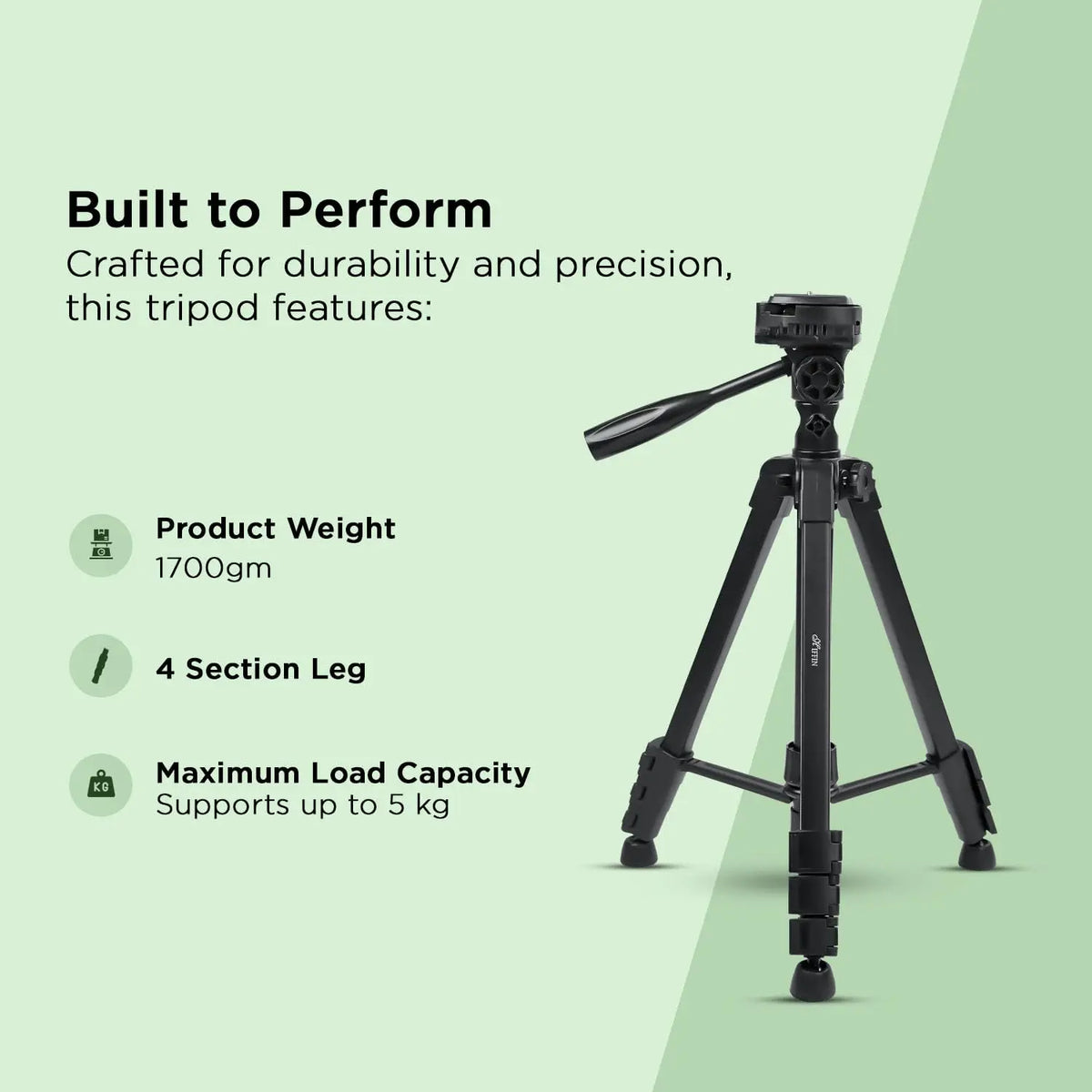 HTR-900 Aluminium Tripod Cum Monopod 4.5ft HIFFIN