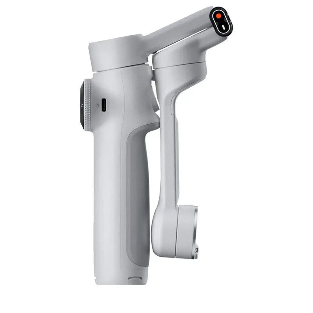 Insta360 Flow 2 Stone Gray gimbal folded side view