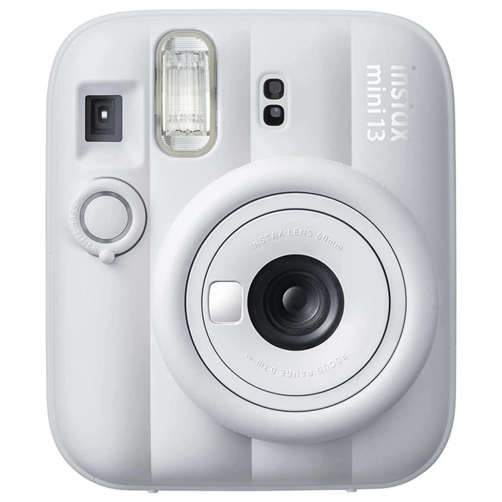 Fujifilm Instax Mini 13 Clay White instant camera front view