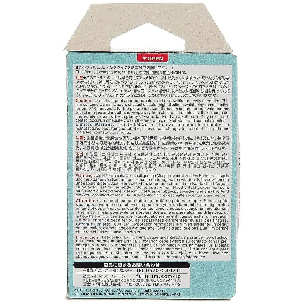 Fujifilm Instax Mini Designer Instant Film Sky Blue Frame