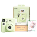 Fujifilm Instax Mini SE Fun Pack green camera with retail box and 10-shot Instax Mini film pack