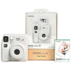 Fujifilm Instax Mini SE grey Fun Pack camera, retail box and 10-shot film