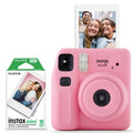 Fujifilm Instax Mini SE pink instant camera with 10-shot Mini film pack and sample print