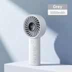 JisuLife Life4 5000mAh Light Grey fan three-quarter hero view and LED display