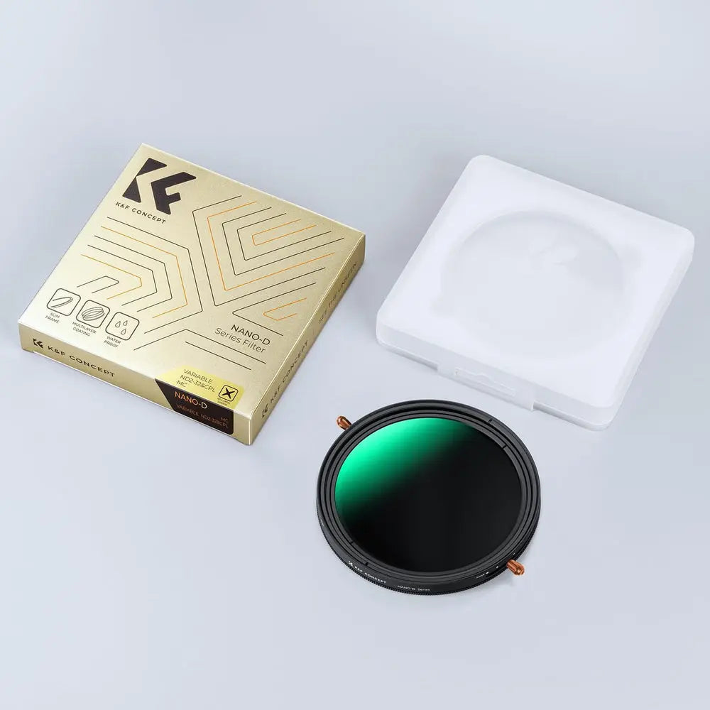 K&F Concept KF01.1085V2 67mm variable ND2-ND32 and CPL filter with retail box and protective case