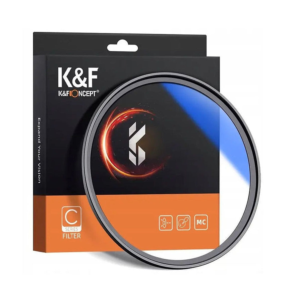 K&F Concept KF01.1427 72mm C Series slim multi-coated UV protection filter with retail box