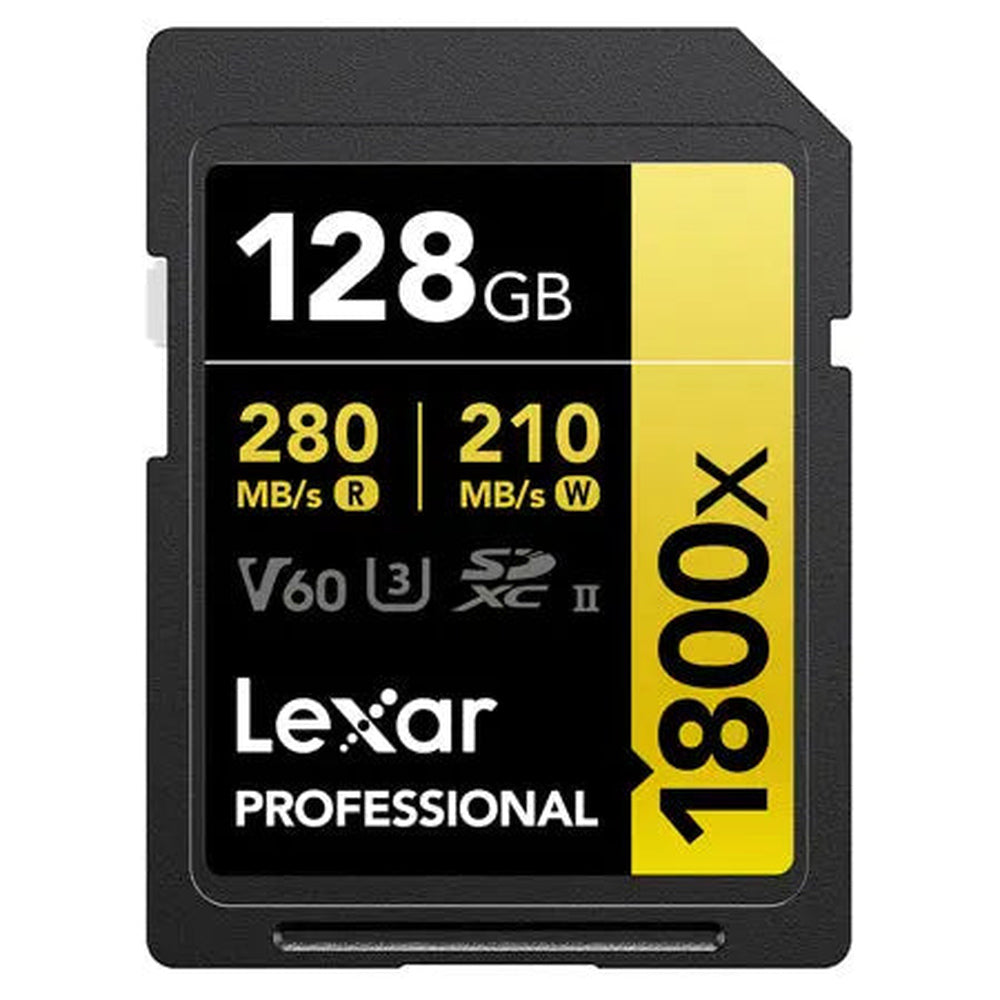Lexar Professional 1800x 128GB UHS-II V60 SDXC card LSD1800128G-2