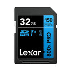 Lexar Professional Blue 800x 32GB UHS-I SDHC card - front view