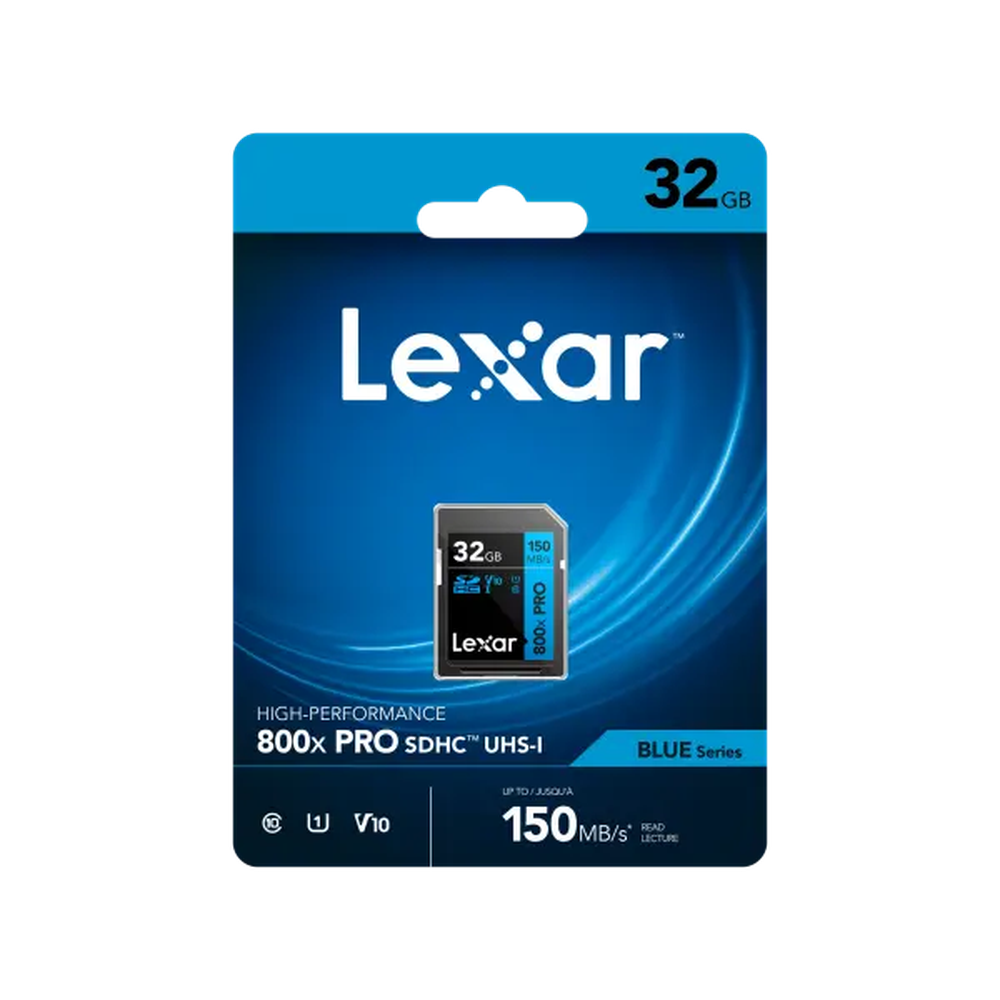 Lexar Professional Blue 800x 32GB UHS-I SDHC card - retail packaging