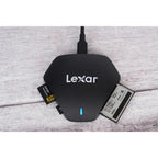 Lexar Professional 3-in-1 USB 3.1 Multi-Card Reader LRW500URB - SD microSD and CompactFlash slots
