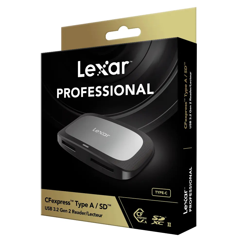 Lexar Professional RW530 CFexpress Type A and SD reader retail packaging