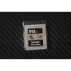 Lexar Professional Silver 512GB CFexpress Type B memory card - close-up