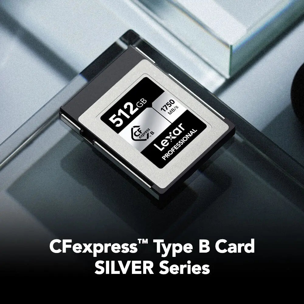Lexar Professional Silver 512GB CFexpress Type B memory card - card view