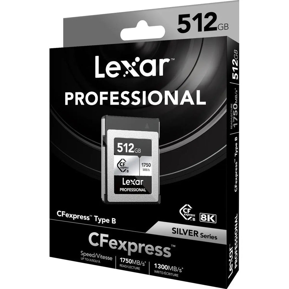 Lexar Professional Silver 512GB CFexpress Type B memory card - retail packaging