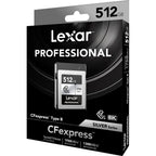 Lexar Professional Silver 512GB CFexpress Type B memory card - retail packaging