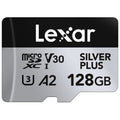 Lexar Professional SILVER PLUS 128GB microSDXC UHS-I V30 card LSMICSL128G