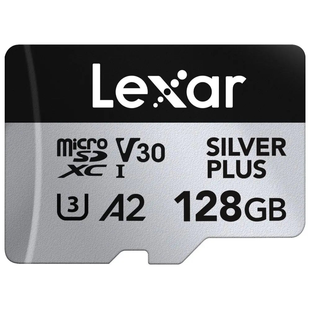 Lexar Professional SILVER PLUS 128GB microSDXC UHS-I V30 card LSMICSL128G