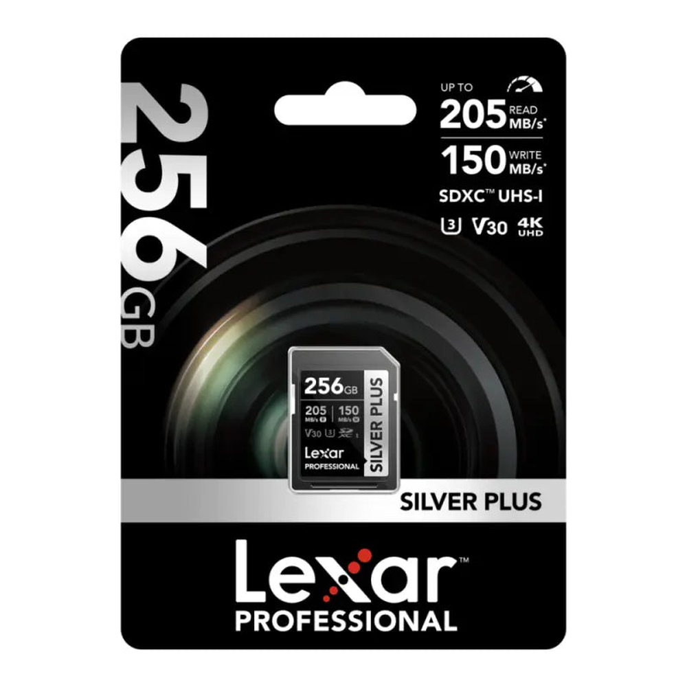 Lexar Professional SILVER PLUS 256GB UHS-I SDXC card LSDSIPL0256G-1 retail package
