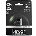 Lexar Professional SILVER PRO 64GB UHS-II V60 SDXC card LSDSIPRO64G retail package