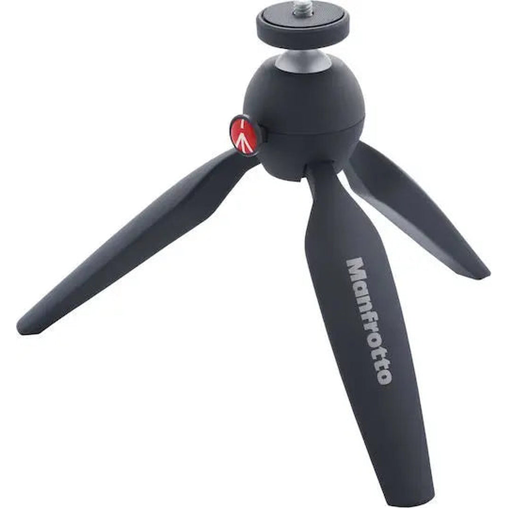 Manfrotto PIXI MTPIXI-B black mini tripod angled open view