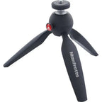 Manfrotto PIXI MTPIXI-B black mini tripod angled open view