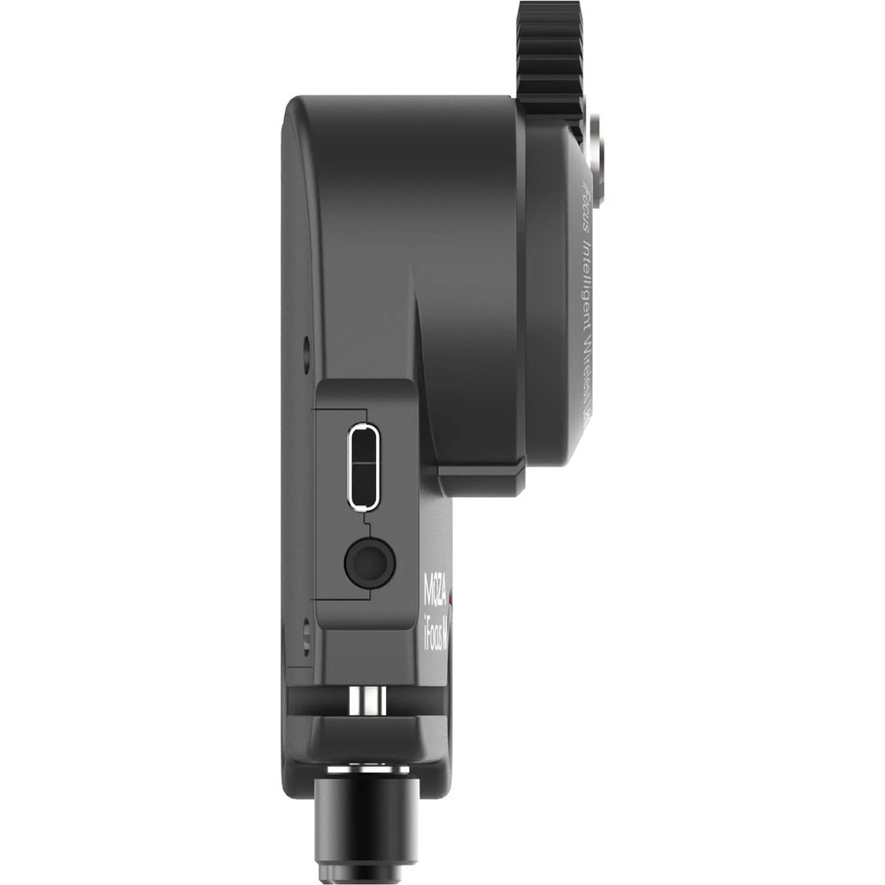 MOZA iFocus M wireless follow focus motor - side USB-C view