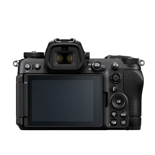 Nikon Z6 III mirrorless camera angled view for professional photography and 6K RAW video