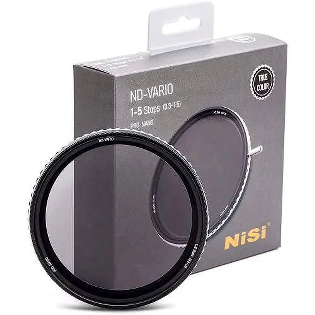 NiSi True Color ND-VARIO Pro Nano 82mm 1–5 stop variable ND filter with retail packaging