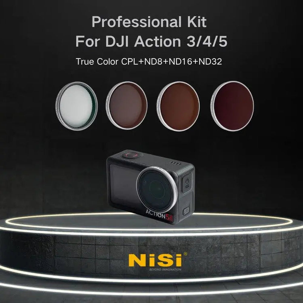 NiSi Professional Kit for DJI Action 3, 4 and 5 with True Color CPL and ND8 ND16 ND32 filters
