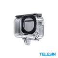 Telesin OA-WTP-003 clear underwater housing for DJI Osmo Action 3/4/5 Pro, exact OA-WTP-003 model photo; TEKTONIC listing branding must be verified against stock before publishing