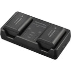 OM SYSTEM BCX-1 Dual Battery Charger with two BLX-1 batteries