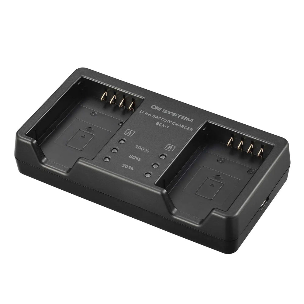 OM SYSTEM BCX-1 Dual Battery Charger - charger view