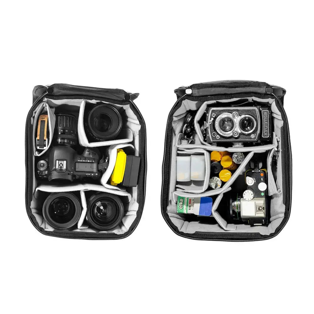 Peak Design Camera Cube v2 Small-Medium Bag Insert – Camera Cube v2 Small-Medium camera gear loadout examples