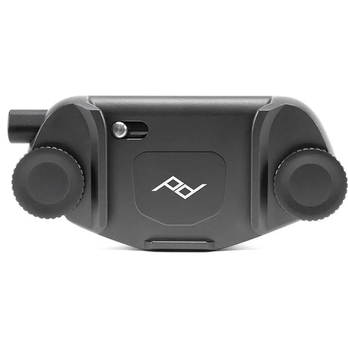 Peak Design Capture Clip v3 Black — front view of black camera clip and clamping knobs