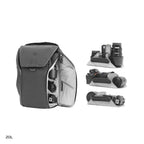 Peak Design Everyday Backpack 20L v2 Camera & Laptop Bag – Everyday Backpack 20L v2 Black open interior with camera dividers
