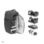 Peak Design Everyday Backpack 30L v2 Camera & Laptop Bag – Everyday Backpack 30L v2 Black open interior with camera gear