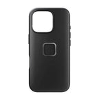 Peak Design Everyday Clarino Vegan Leather Case for iPhone 16 Pro – Everyday Clarino Case for iPhone 16 Pro Black rear view