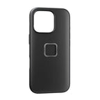 Peak Design Everyday Clarino Vegan Leather Case for iPhone 16 Pro – Everyday Clarino Case for iPhone 16 Pro Black angled view