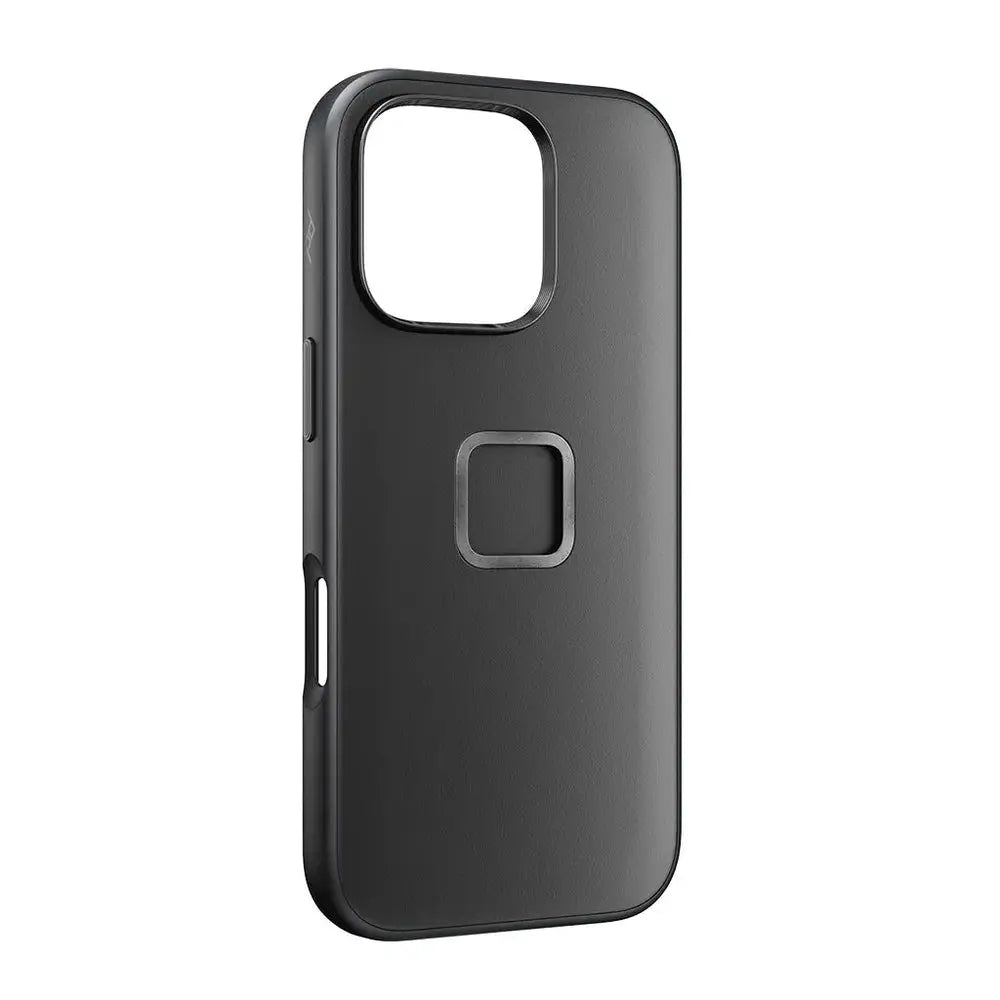 Peak Design Everyday Clarino Vegan Leather Case for iPhone 16 Pro – Everyday Clarino Case for iPhone 16 Pro Black side view