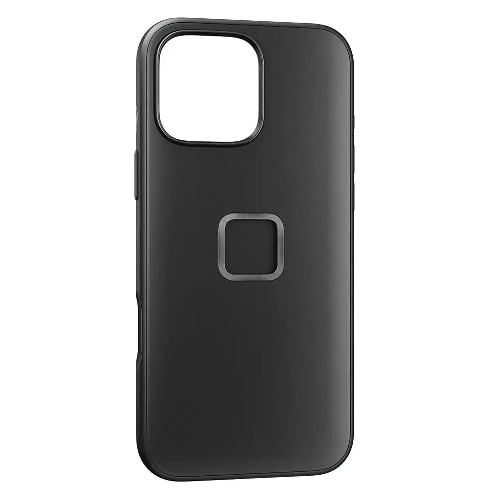 Peak Design Everyday Clarino Vegan Leather Case for iPhone 16 Pro Max – black angled product view