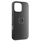 Peak Design Everyday Clarino Vegan Leather Case for iPhone 16 Pro Max – black side and button detail