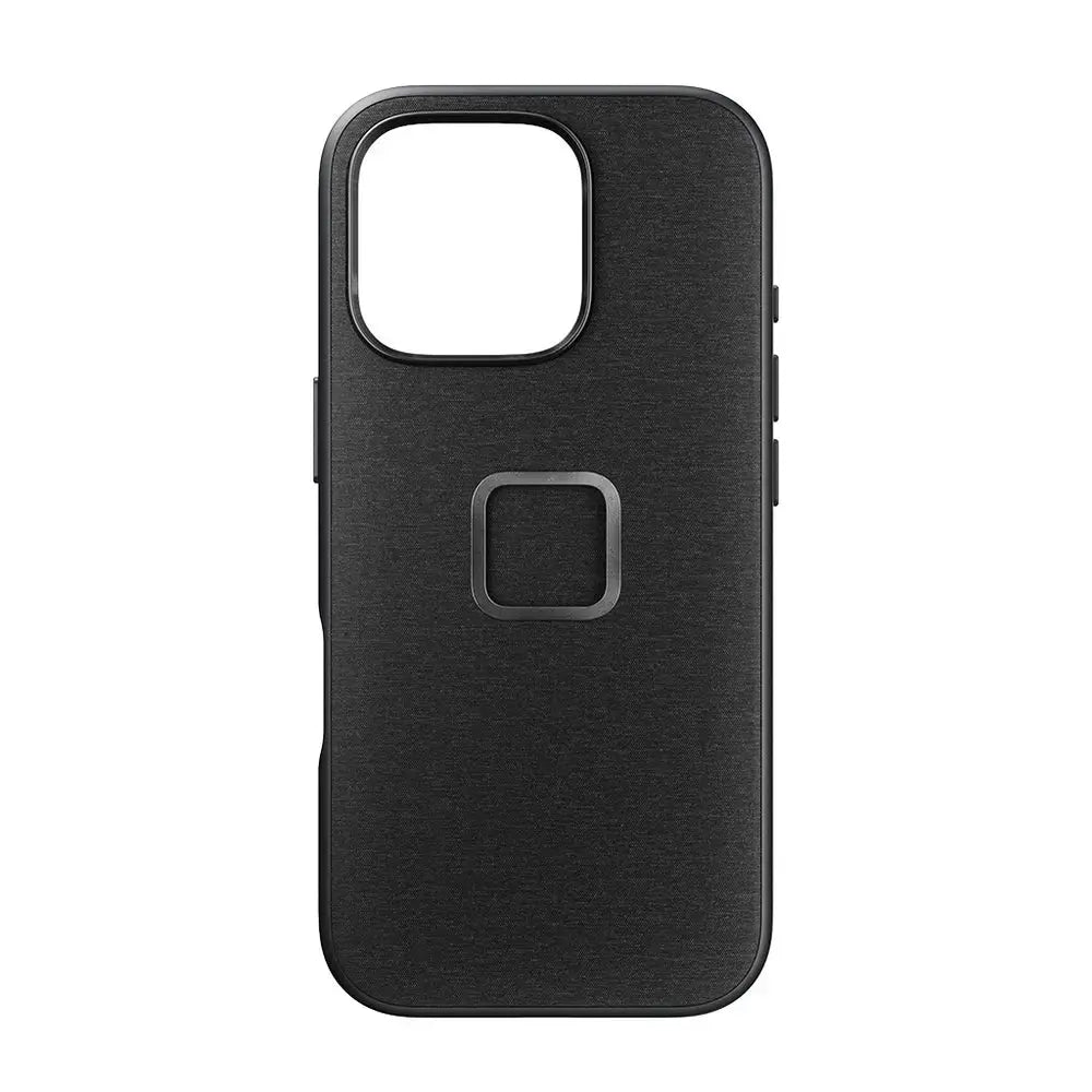 Peak Design Everyday Fabric Case for iPhone 16 Pro – Everyday Case for iPhone 16 Pro Charcoal rear view